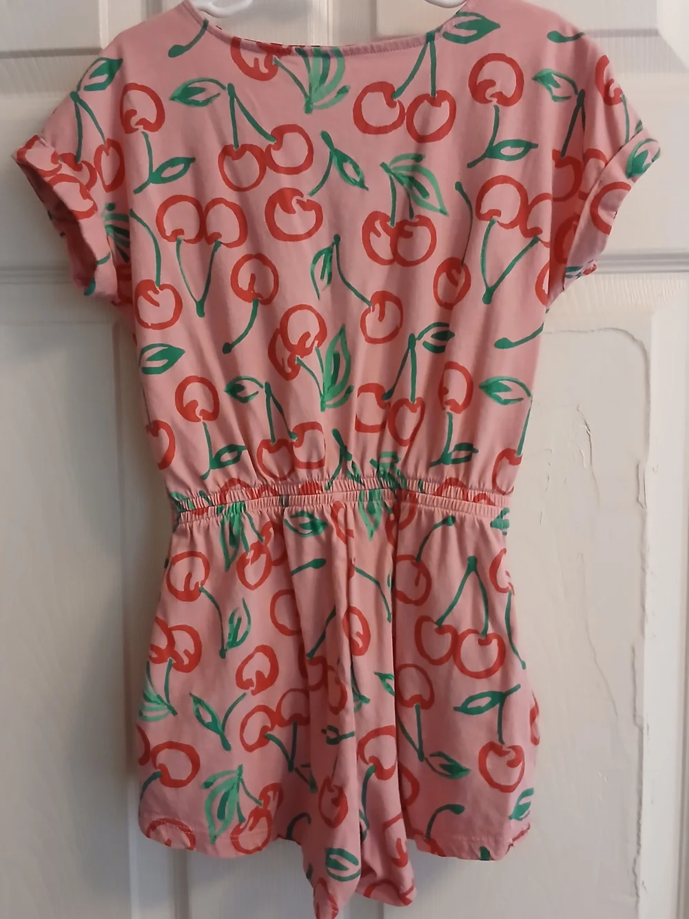 Old Navy Pink Cherry Print Romper